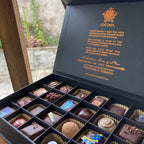 24-Piece Luxury Artisan Bonbon Gift Box | Black Linen Trinidad Chocolate Collection