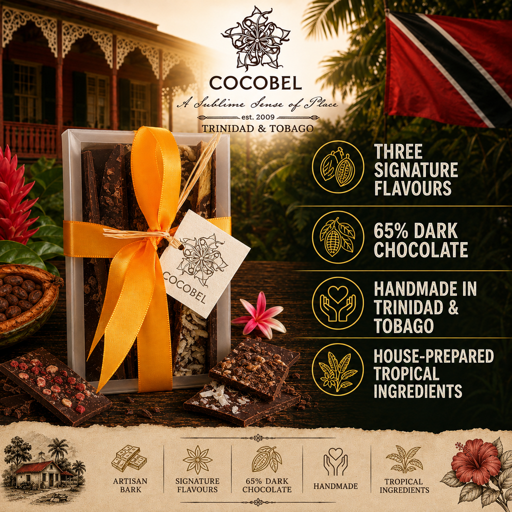 Mixed Chocolate Bark Gift Box | Artisan Dark Chocolate Bark Collection | Trinidad & Tobago