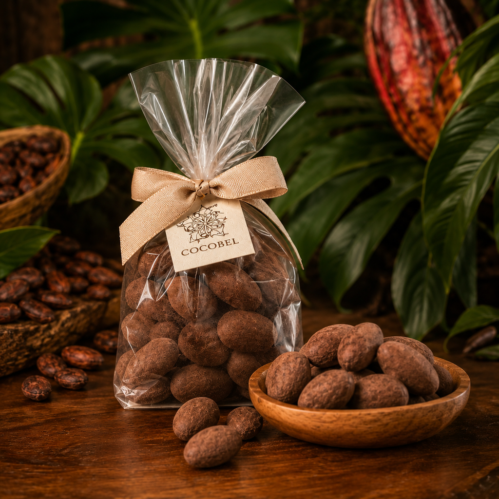 Caramelised Almond Dragées | 65% Dark Chocolate Coated Almonds | Artisan Trinidad Chocolate