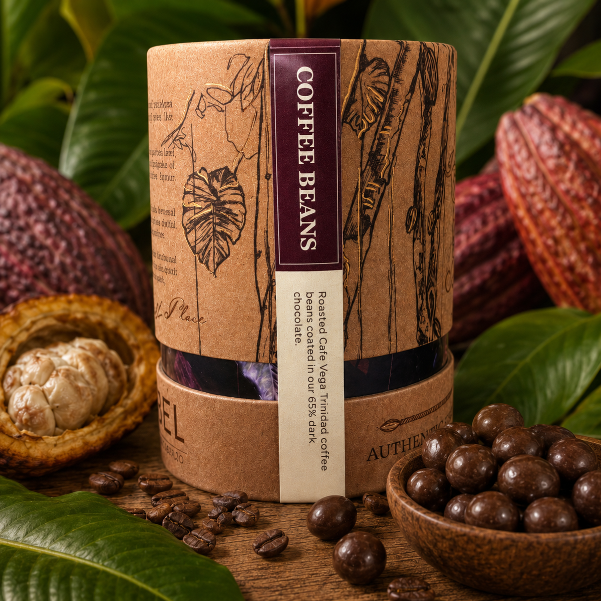 Coffee Bean Dragées | Trinidad Coffee Beans Coated in 65% Dark Chocolate | Artisan Chocolate