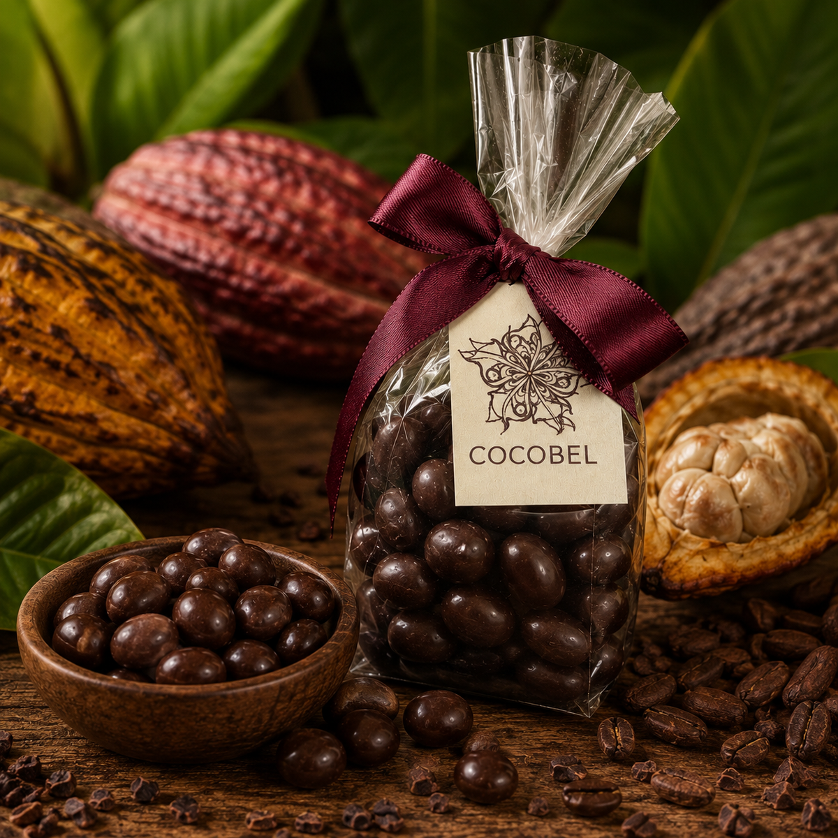 Coffee Bean Dragées | Trinidad Coffee Beans Coated in 65% Dark Chocolate | Artisan Chocolate