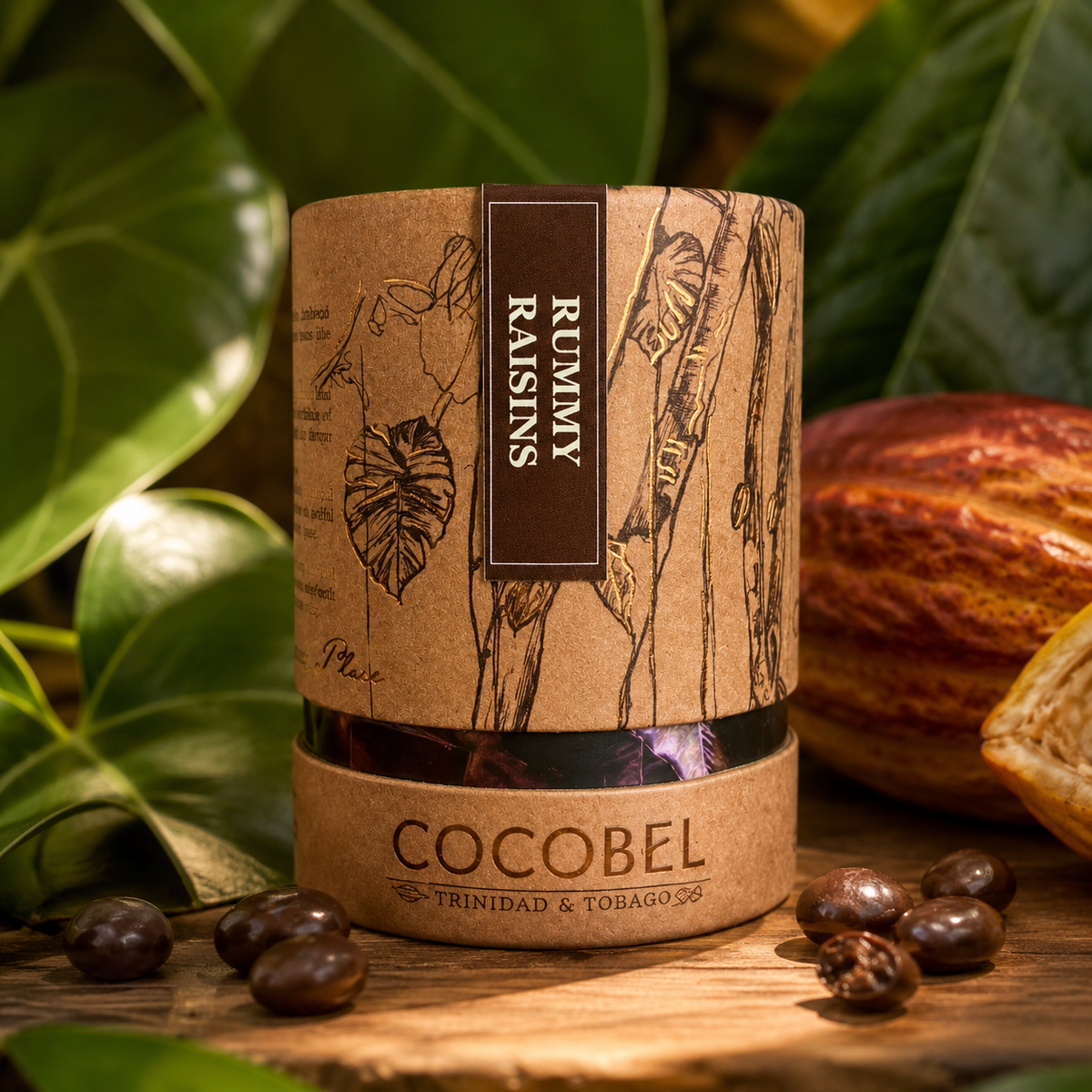Rummy Raisins Dragées | Rum-Soaked Raisins Coated in 65% Dark Chocolate | Artisan Trinidad Chocolate