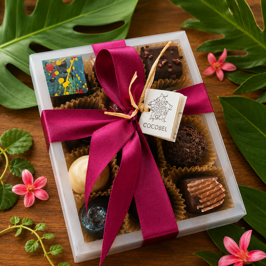 12 pcs Artisan Chocolate Bonbon Gift Collection | Handmade Bonbons from Trinidad & Tobago