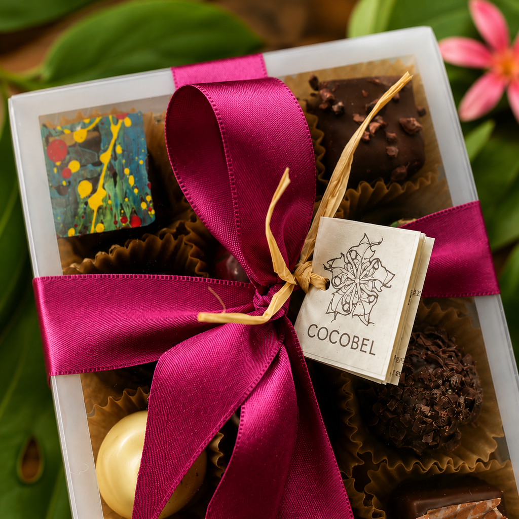 12 pcs Artisan Chocolate Bonbon Gift Collection | Handmade Bonbons from Trinidad & Tobago