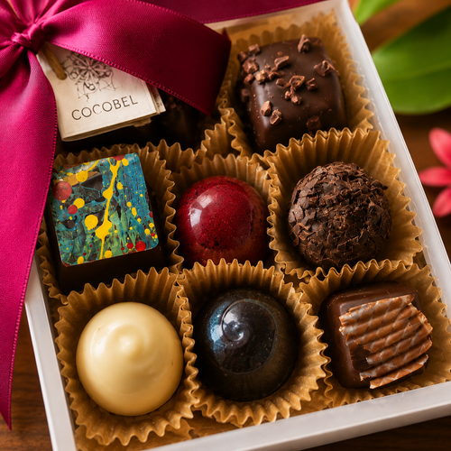 12 pcs Artisan Chocolate Bonbon Gift Collection | Handmade Bonbons from Trinidad & Tobago
