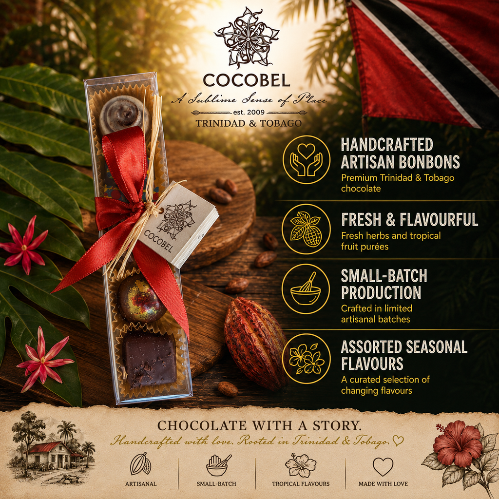 5 pcs Artisan Chocolate Bonbon Gift Collection | Handmade Bonbons from Trinidad & Tobago
