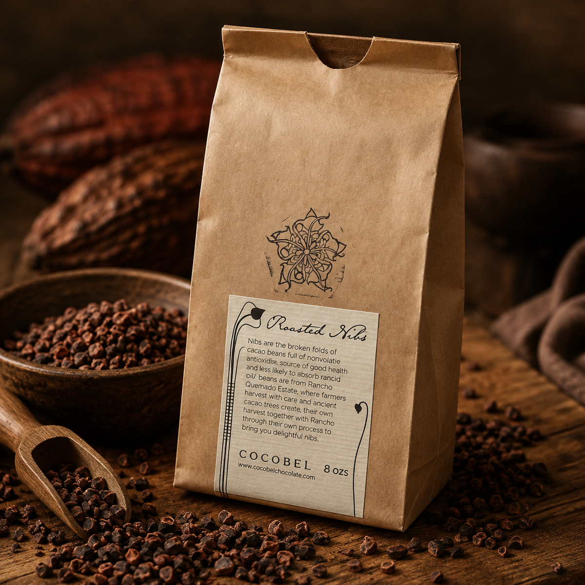 Roasted Cocoa Nibs | 100% Pure Cacao Nibs | Trinidad & Tobago