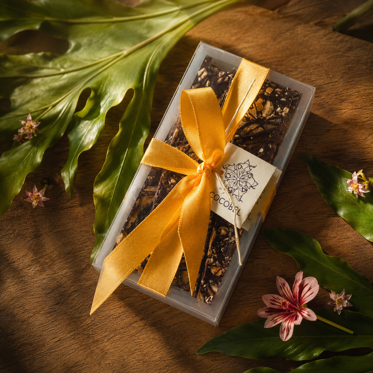 Banana Dreams Chocolate Bark | Dried Gros Michel Banana, Cashew & Milk Chocolate | Trinidad Artisan Chocolate