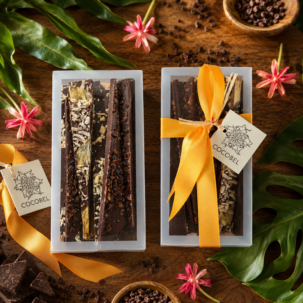 Mixed Chocolate Bark Gift Box | Artisan Dark Chocolate Bark Collection | Trinidad & Tobago