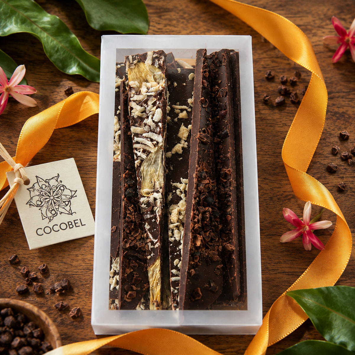 Mixed Chocolate Bark Gift Box | Artisan Dark Chocolate Bark Collection | Trinidad & Tobago