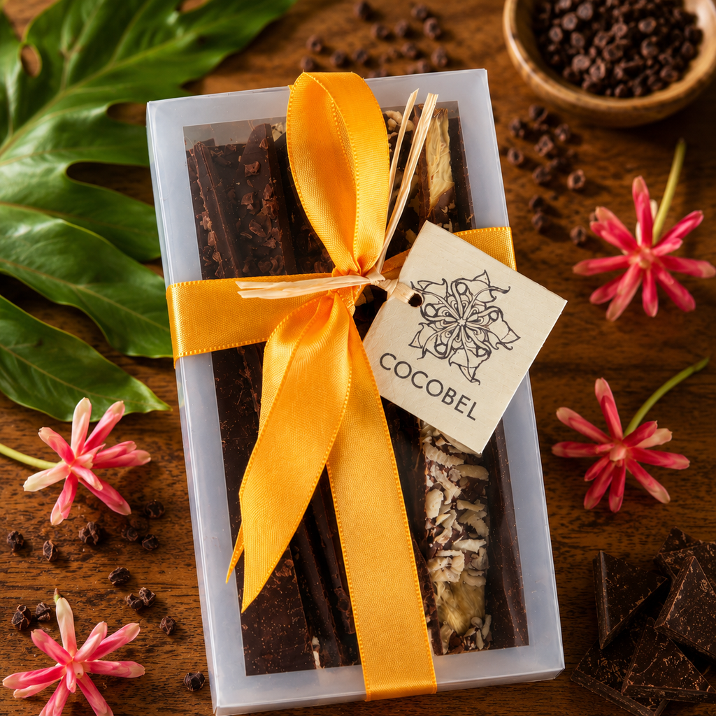 Mixed Chocolate Bark Gift Box | Artisan Dark Chocolate Bark Collection | Trinidad & Tobago