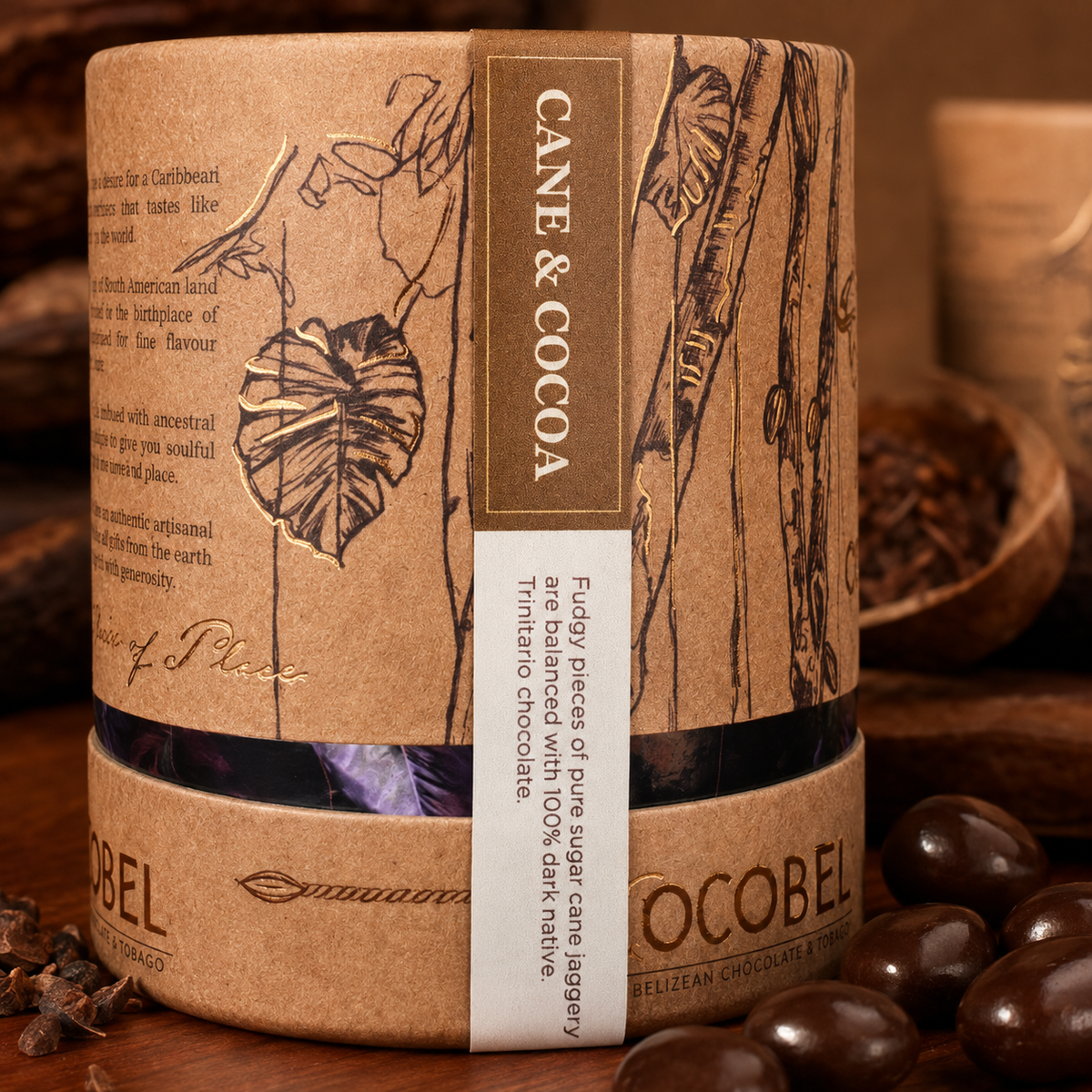 Cane & Cocoa Dragées | 100% Dark Chocolate Coated Jaggery | Artisan Trinidad Chocolate