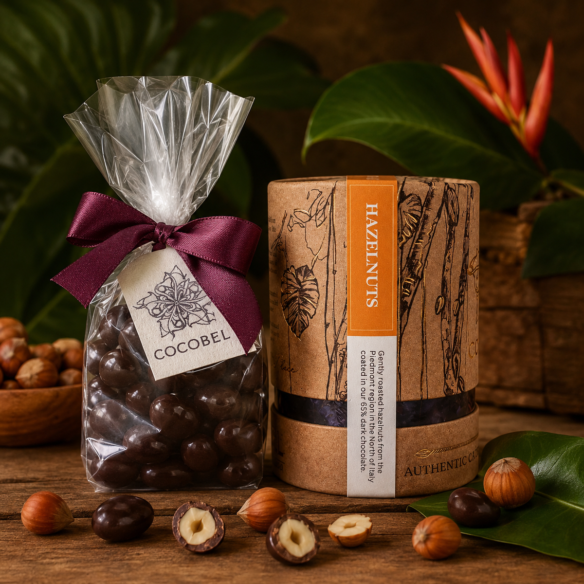 Hazelnut Dragées | IGP Piedmont Hazelnuts Coated in 65% Dark Chocolate | Artisan Chocolate