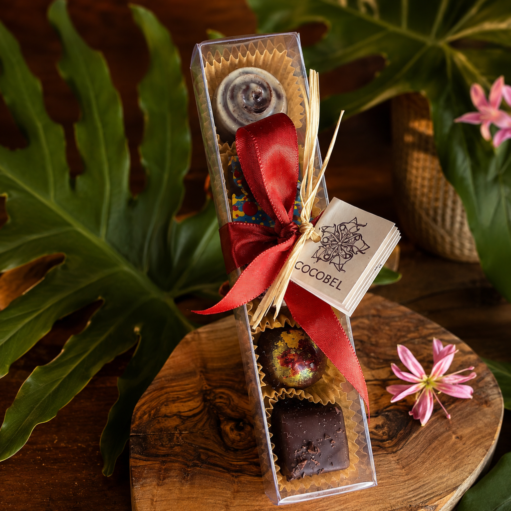 5 pcs Artisan Chocolate Bonbon Gift Collection | Handmade Bonbons from Trinidad & Tobago