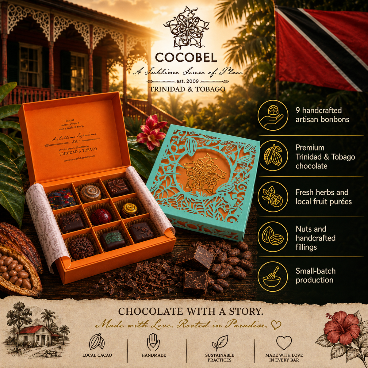 9-Piece Premium Gift Box | Trinidad Chocolate